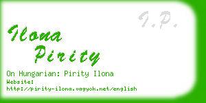 ilona pirity business card